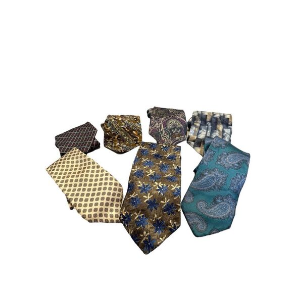 Vintage neck tie lot Principe Cellini Bert Pulitzer, silk made in USA and Italy - Picture 2 of 16